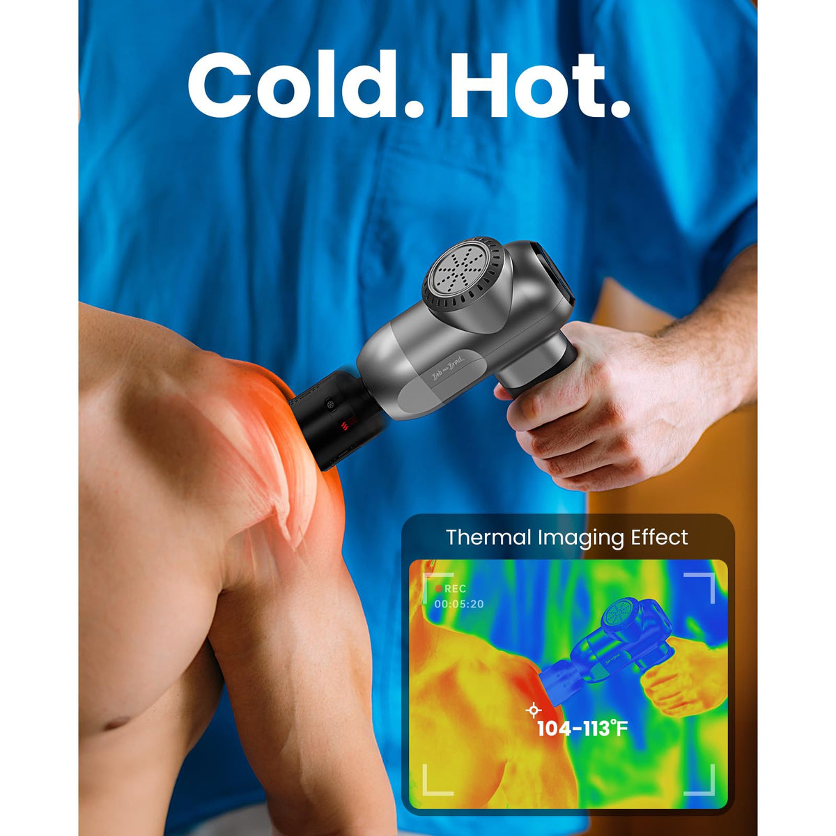 BOB AND BRAD C2 Pro Massage Gun with Heat and Cold Therapy, FSA Eligible & HSA Approved, PT-Developed Deep Tissue Back Massager for Athletes, Men & Women — Birthday & Holiday Gifts