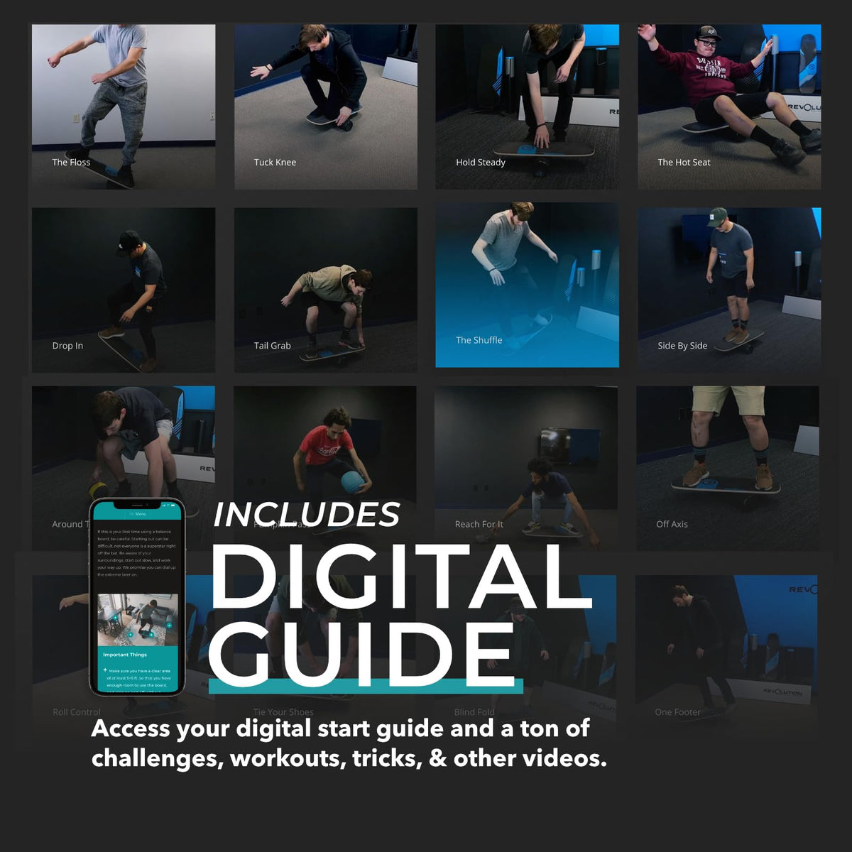 Revbalance 101 v2 - Balance Board Sports Trainer (Teal)