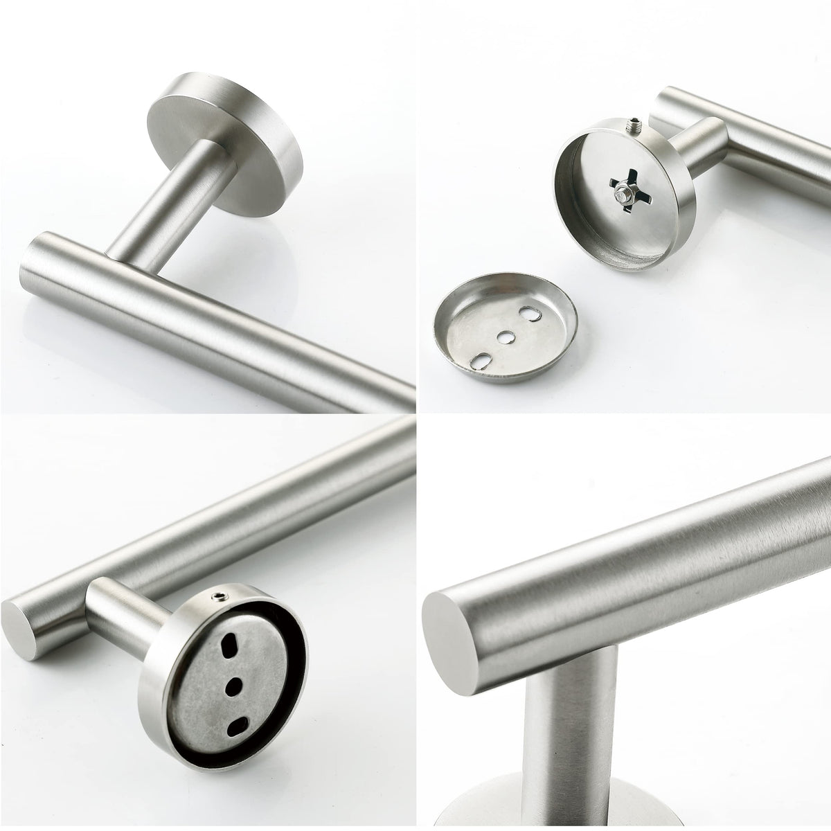 Nolimas Brushed Nickel Bath Towel Bar Single Bars Towel Rack Rod Classic Wall Mounted SUS304 Stainless Steel Bathroom Towel Holder Toilet Kitchen Towel Shelf Single Layer,24 inches