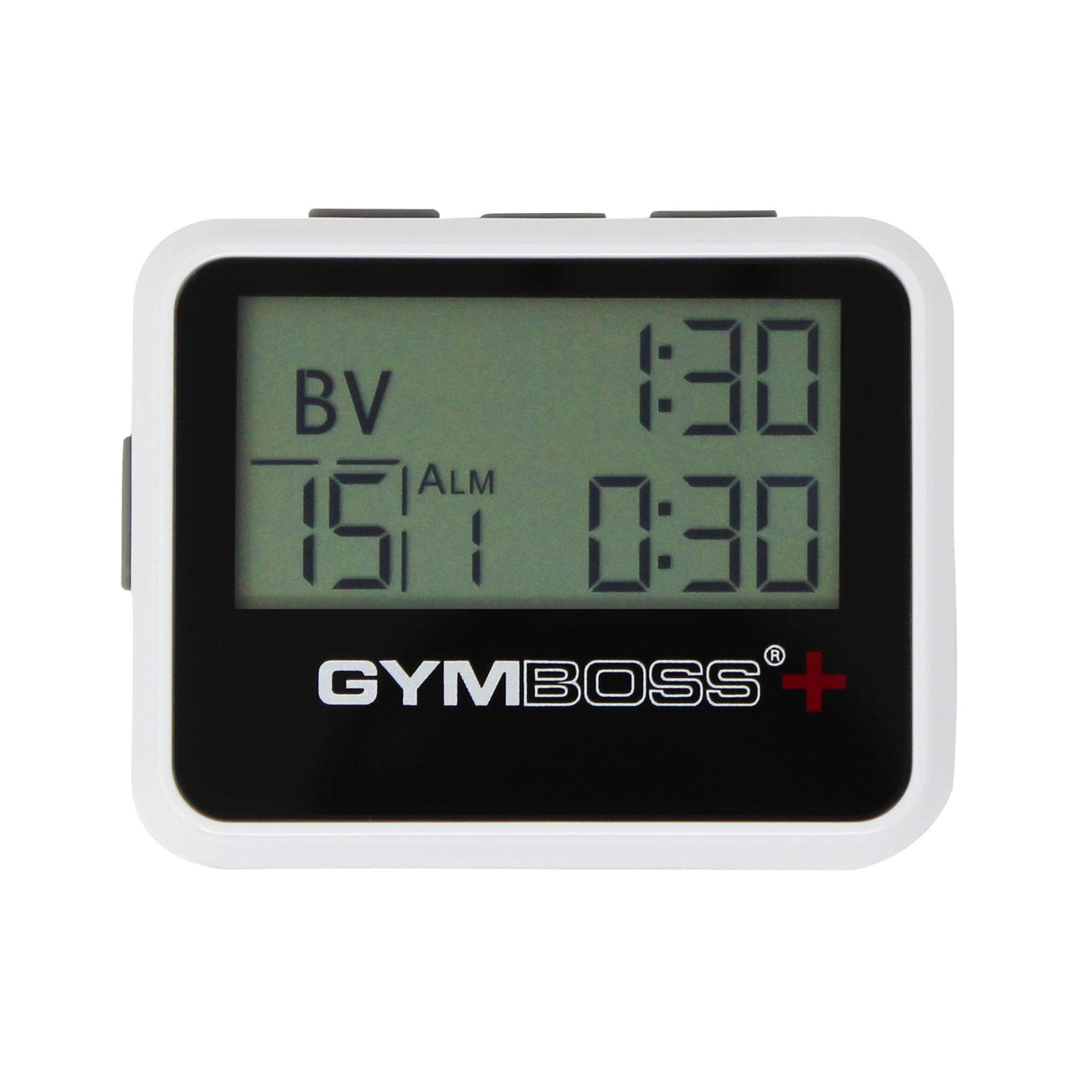 Gymboss Plus Interval Timer and Stopwatch and Gymboss Watchstrap - Bundle (White/Gray)