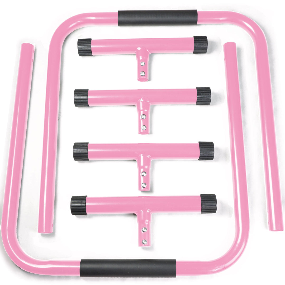 Titan Fitness Pink Dip Stand Station, Adjustable Height Upper Body Stabilizer Parallettes, Rated 300 LB for Tricep Dips, Pull-Ups, Push-Ups, L-Sits