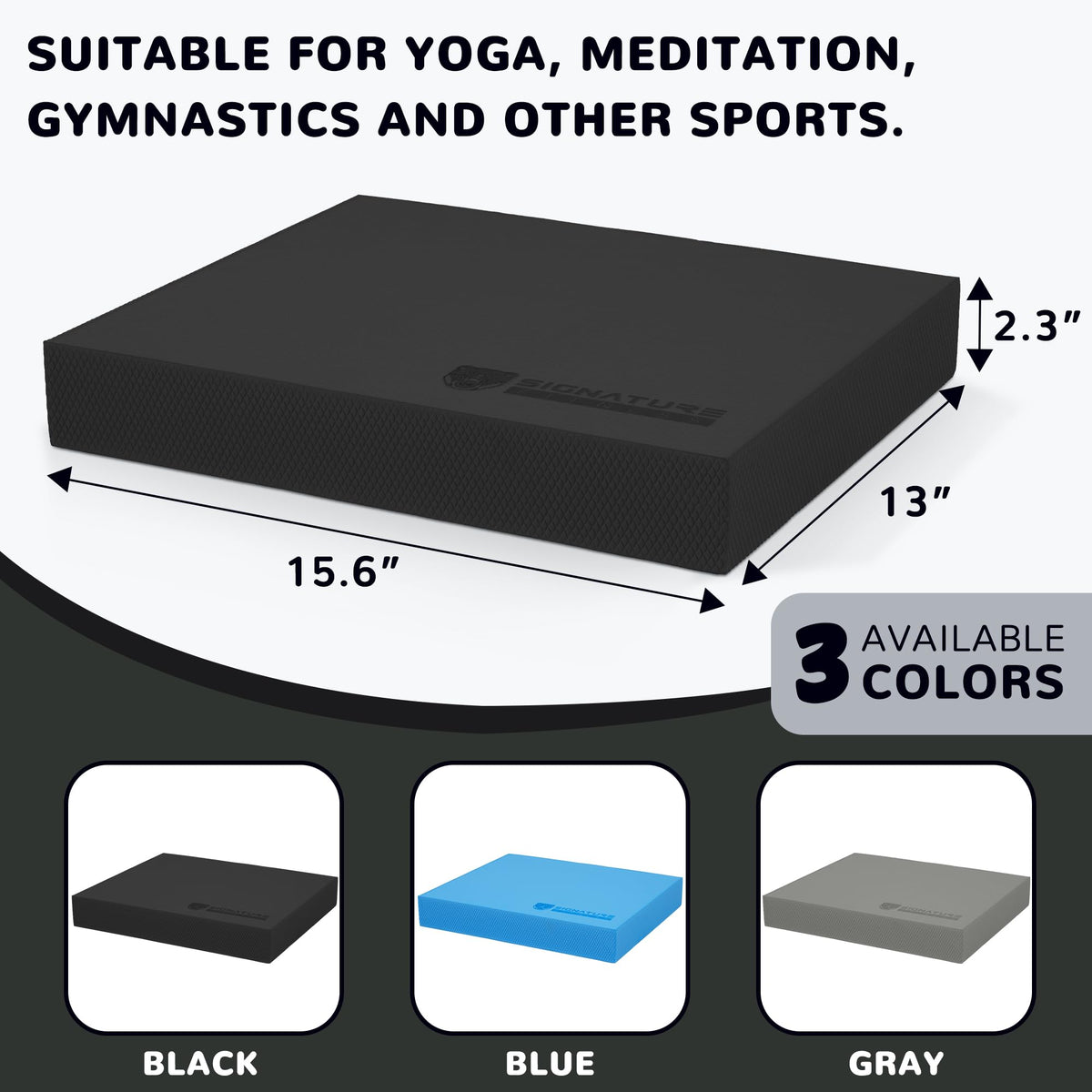 Fitvids Balance Pad with Non-slip, Black