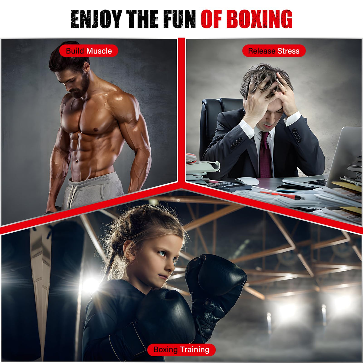 Speed Bag Wall Mount Height Adjustable & Fold Speed Bags Wall Bracket Boxing Reflex Ball, Boxing Bag as Adults Teens and Kids, Fits Home Gym Workout, Black (Speedbag Size 7" x 8")