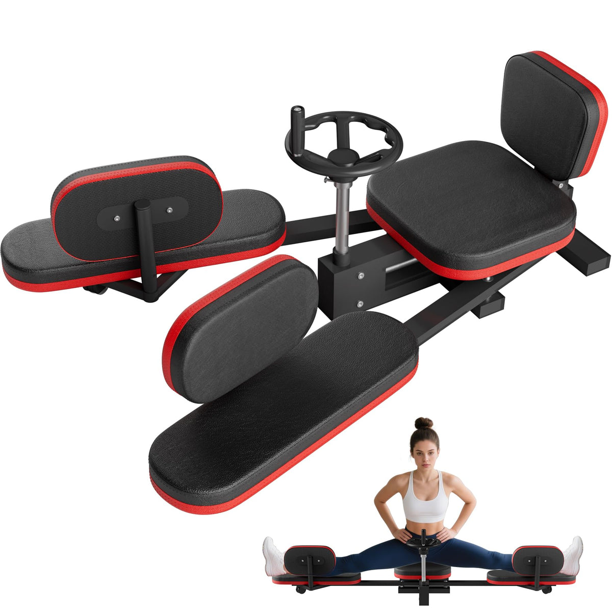 NArra Leg Stretcher Machine, Adjustable Leg Stretch Training Machine, 330lbs Heavy Duty Leg Extension Machines for Home Yoga Gym Fitness to Train Leg Flexibility, Black
