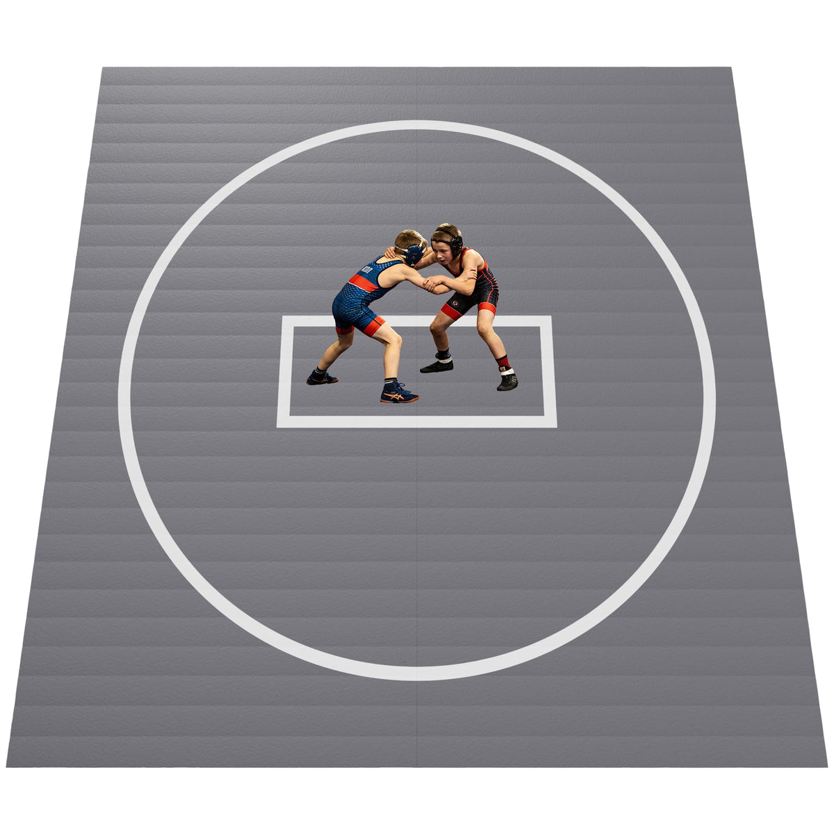 GianToucan Wrestling Mat for Home, ８’x ８’x 1.25” Grappling Mat for Wrestling, MMA, BJJ, Jiu Jitsu, Judo, Gym, Roll-Up Wrestling Practice Mat for Kids & Adults，Easy to Clean Indoor/Outdoor, Gray