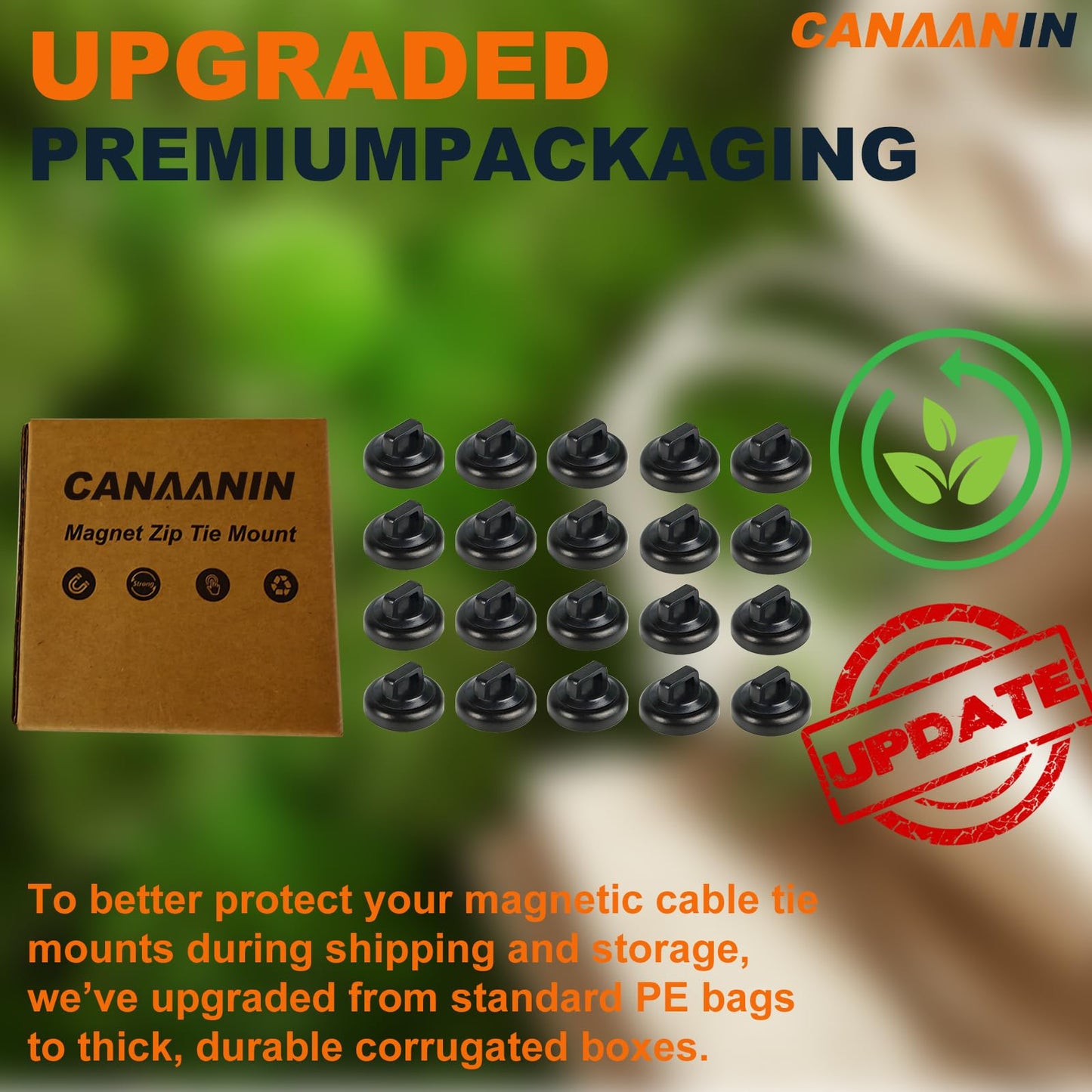 CANAANIN Magnet Zip Tie Mount Magnetic Zip Ties Mount Clips Base Holder Strong Multipurpose Wire Cable Holder Mount Wire Clips Management for Home Office Marine Electrical Wiring (Black, 24 Piece)