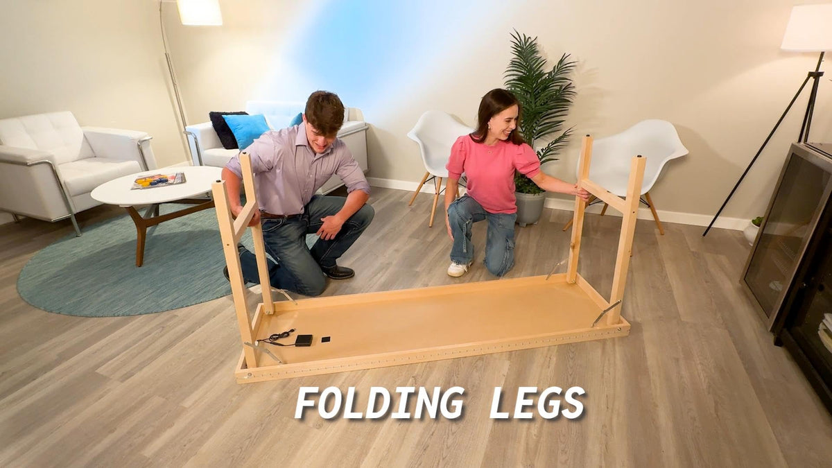 6-Foot Premium Shuffleboard Table w/Folding Legs - Comic Edition