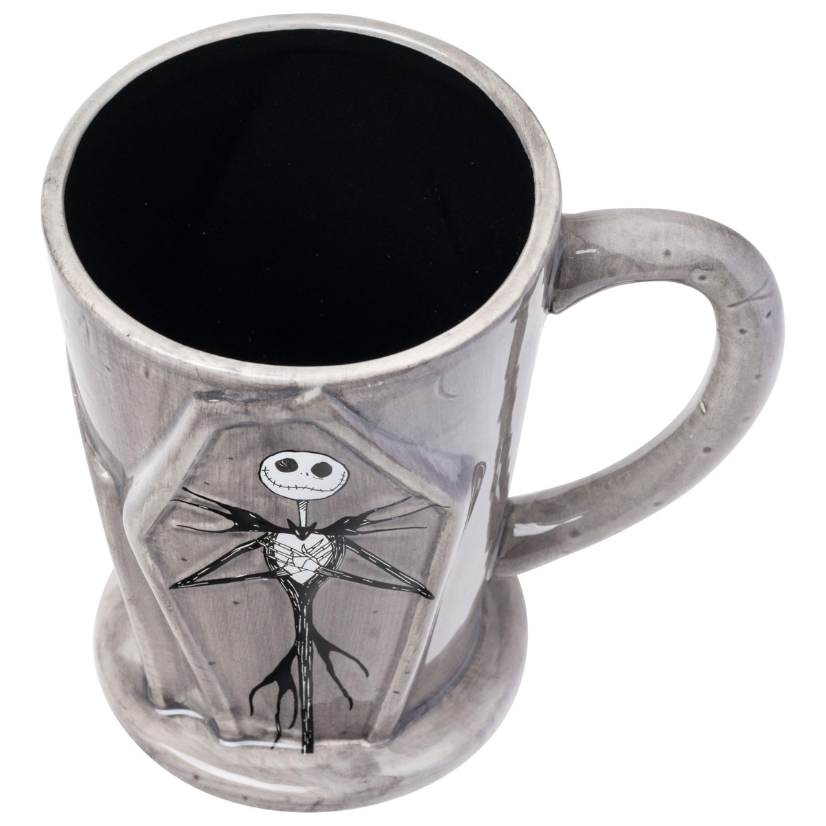 Silver Buffalo Disney Tim Burton Nightmare Before Christmas Tombstones Featuring Jack Skellington and Zero 3D Sculpted Ceramic Mug, 18 Ounces