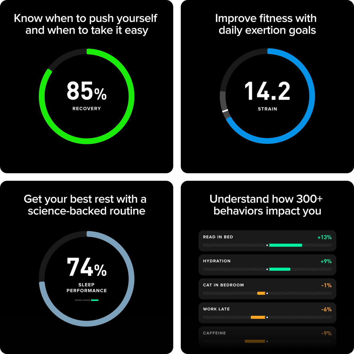 WHOOP Life - 12 Month Membership-24/7 Activity and Sleep Tracker, Personalized Coaching, Menstrual Cycle Insights- 14+ Day Battery Life