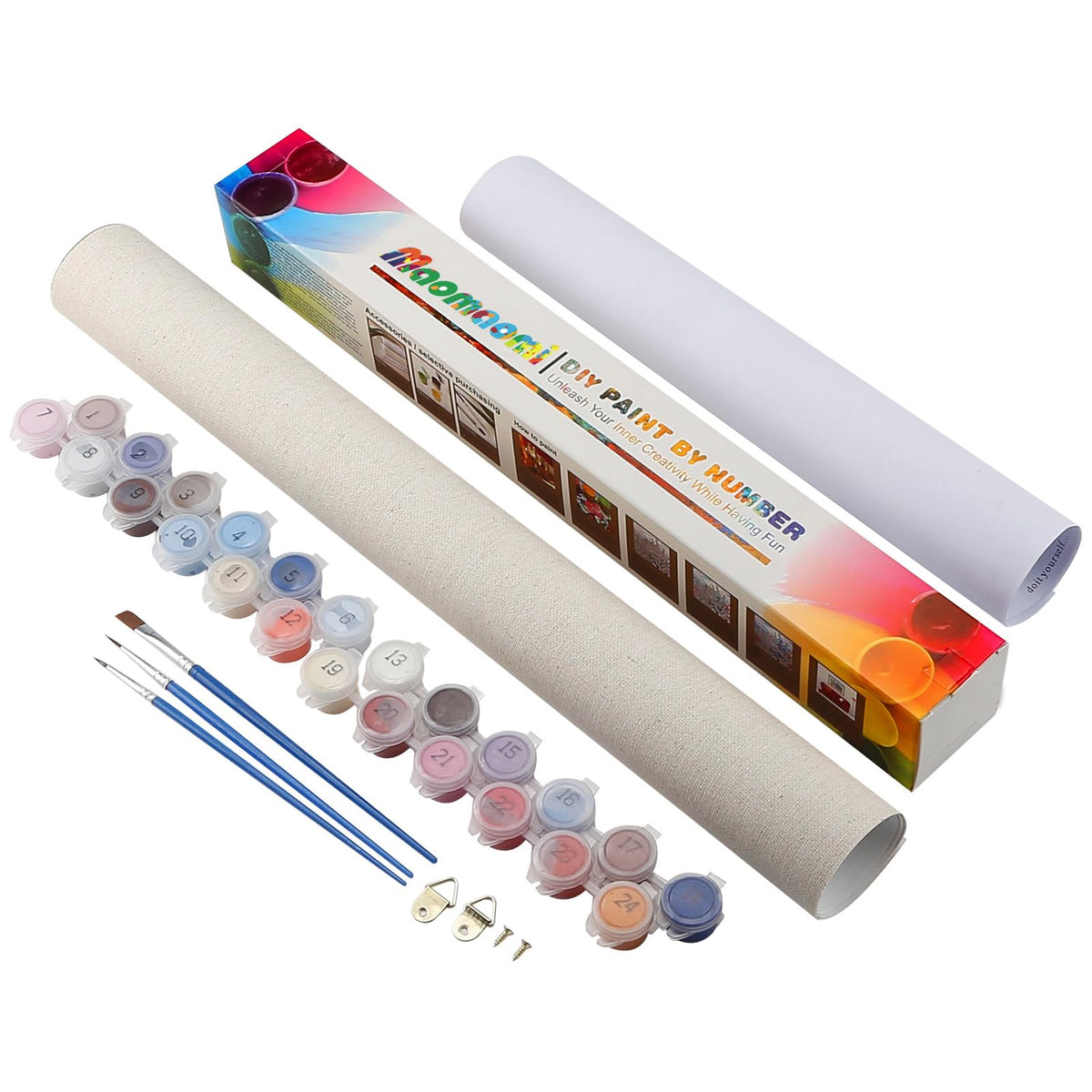 Maomaomi Paint by Numbers DIY Acrylic Painting Kit for Kids & Adults Beginner – 16" Wx20 L Mimi Cat Pattern