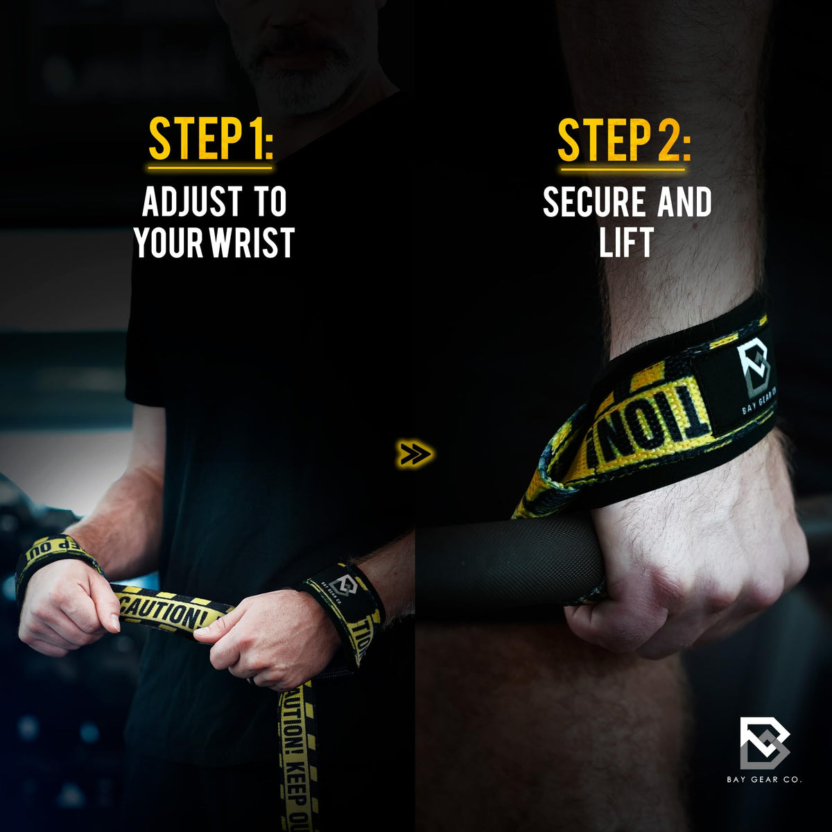 BAY GEAR CO. Wrist Straps for Weightlifting - 1 Pair Cotton Lifting Straps with Neoprene Padding, Comfortable Gym Essentials for Enhanced Grip Strength - Unique Printed Tactical Hawaiian Design
