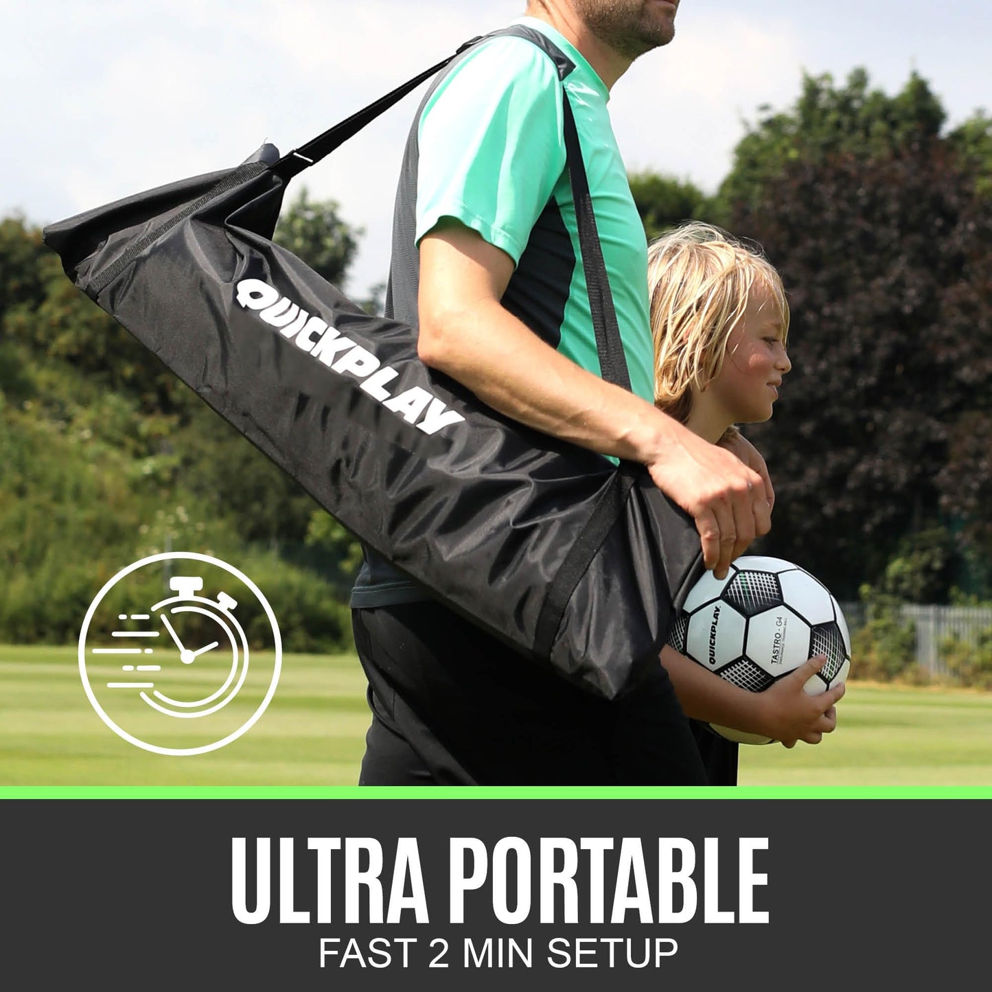 QUICKPLAY Spot Target TEKKERS Soccer Rebounder (8x6') | Perfect for Team or Solo Soccer Training | Ideal Soccer Training Equipment for Passing, Receiving, and Trapping Practice