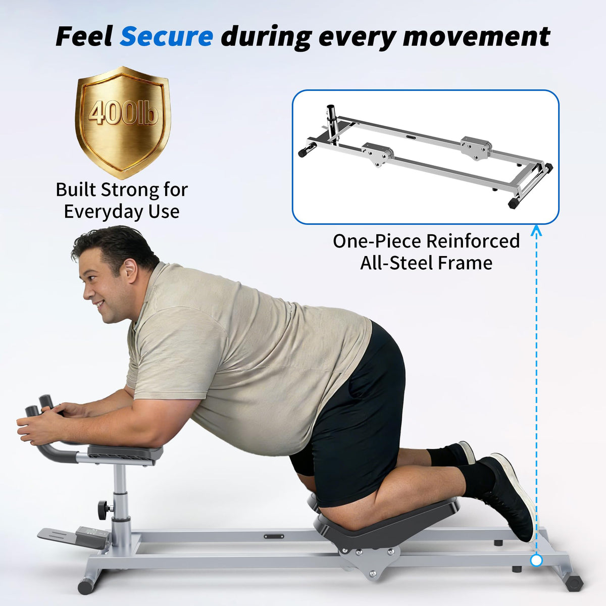 seanleecore Crawl & Spine Twist and Stretch Trainer – Full Body Low-Impact Cardio Machine with Adjustable Hand Grips, Knee Support & Steel Frame | Home Gym Equipment (LCD Monitor Crawling Machine)