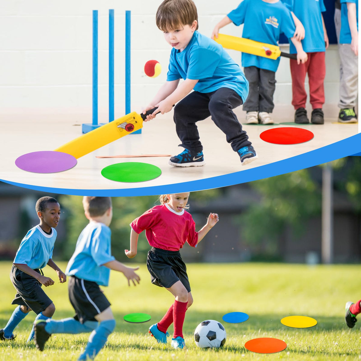 WildTracks 9 inch Spot Markers Flat Field Cones, Non Slip Rubber Agility Markers Flat Field Cones for Soccer Basketball Sports Speed Agility Training （18 pcs）