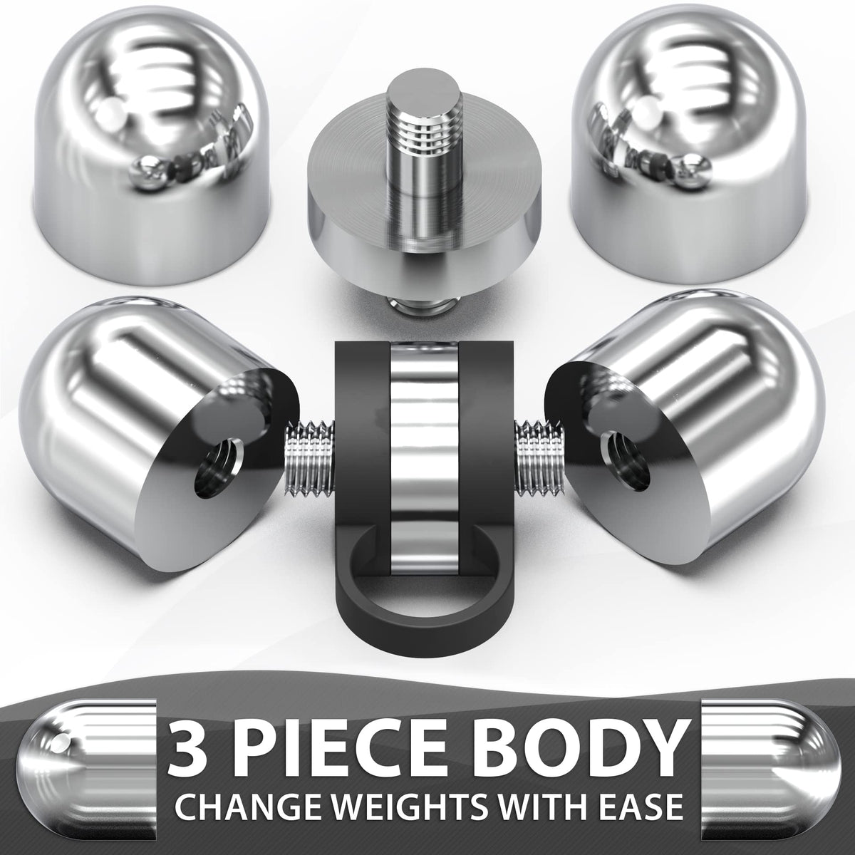 Synergee 4lb Set Cardio Hand Weights. Stainless Steel Hand Weights. Dumbbell Set.