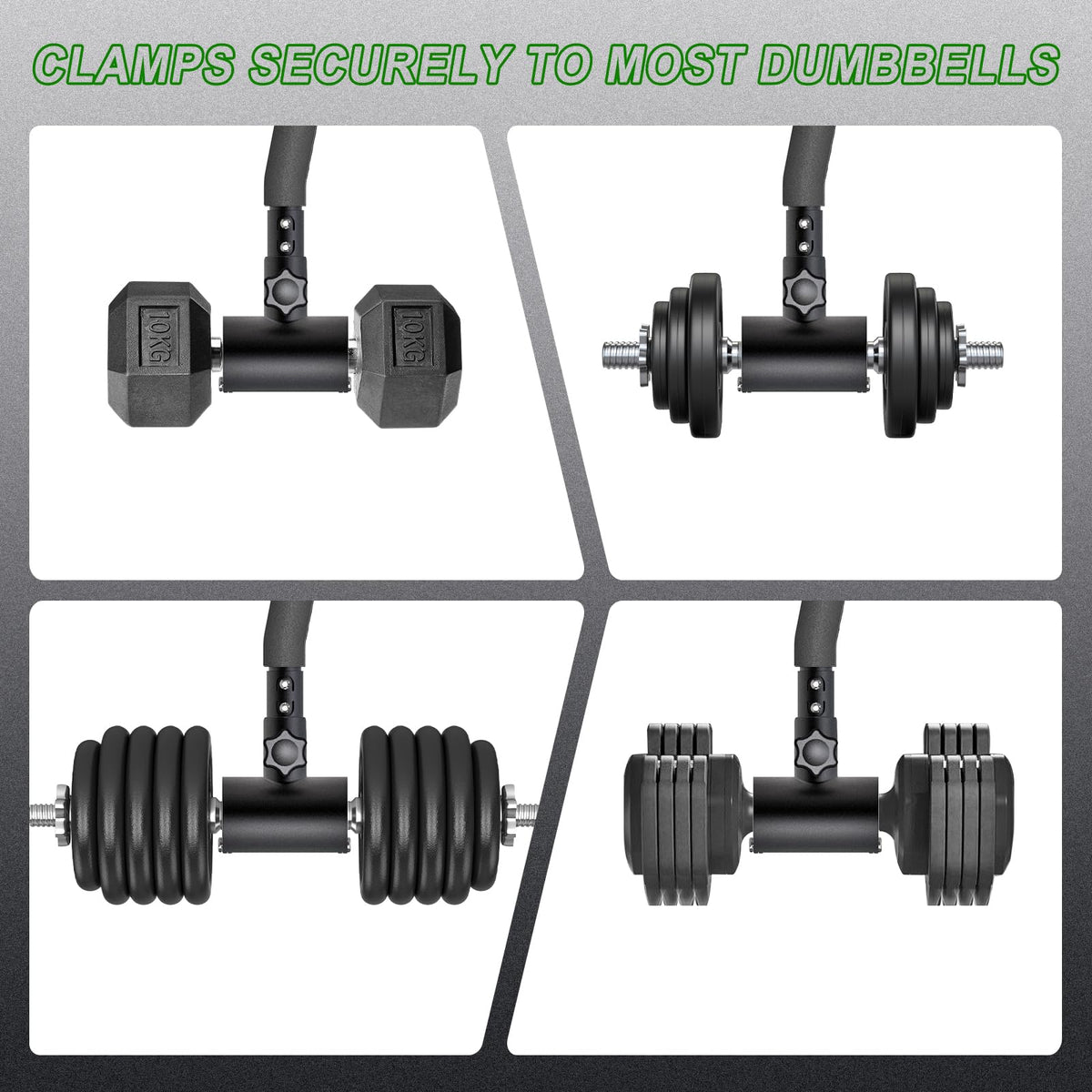 Kipika Adjustable Dumbbell to Barbell Converter - EZ Curling Bar Adapter - Versatile Weightlifting Equipment for Home Gym (B. EZ Curling Bar Converter)
