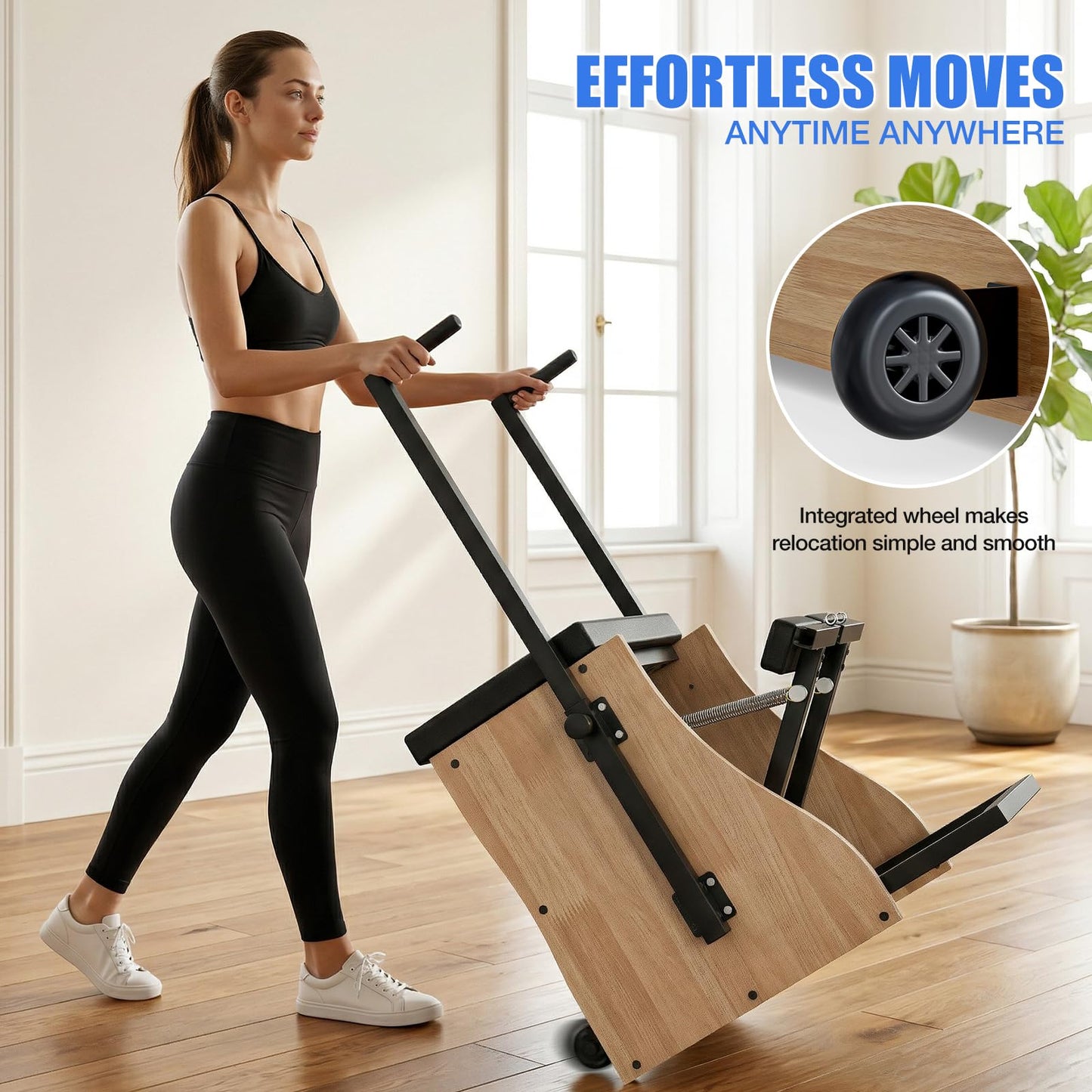 Pilates Chair for Yoga Fitness Pilates Reformer Machine with Split Pedal,Handles & Springs of Different Resistances Pilates Combo Equipment Non-Slip Socks for Home Use Gym Workout & Rehabilitation