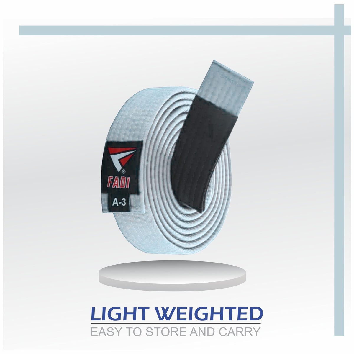 Fadi Sports Brazilian Jiu Jitsu Belt – Poly-Cotton BJJ Belt for Men & Women Durable with Ranking Stripe Sleeve for Gi Training & Competition