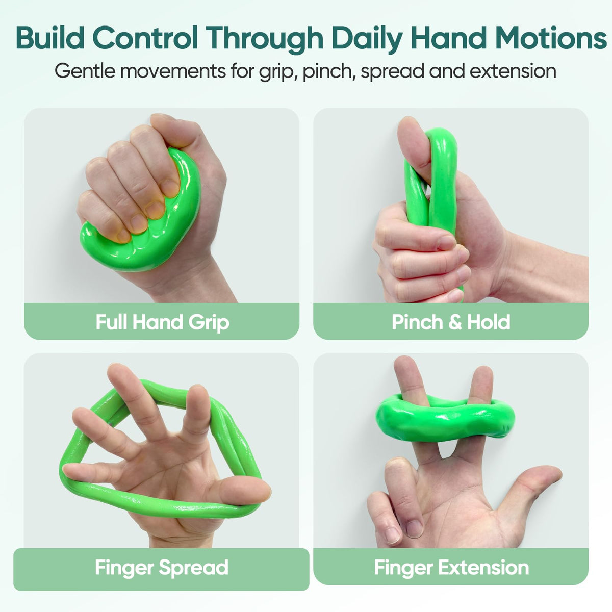 FitBeast Flex Therapy Bars and Therapy Putty Set, Hand Therapy and Grip Strength Training for Finger, Wrist & Forearm Exercise