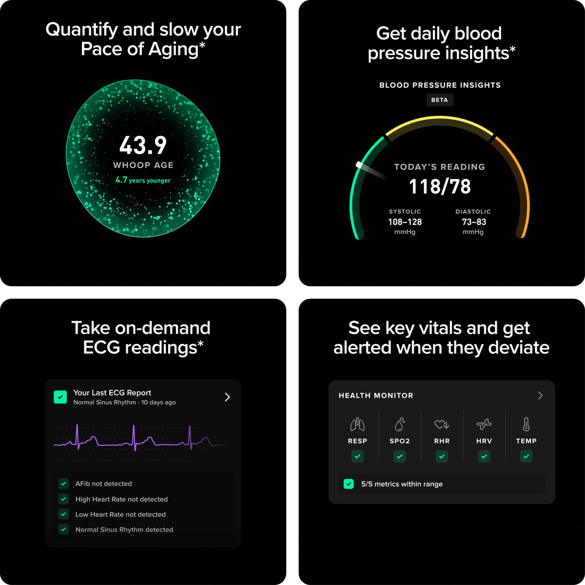 WHOOP Life - 12 Month Membership-24/7 Activity and Sleep Tracker, Personalized Coaching, Menstrual Cycle Insights- 14+ Day Battery Life
