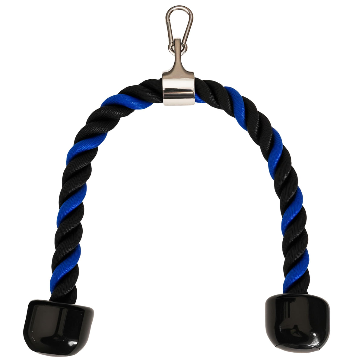qibylift Tricep Rope Cable Attachments Cable Machine Accessories for Home Gym, 27 Inch Tricep Rope For Pulley System Attachment, LAT Pull Down, Weight Fitness With Pulldown Grips (Blue&Black)