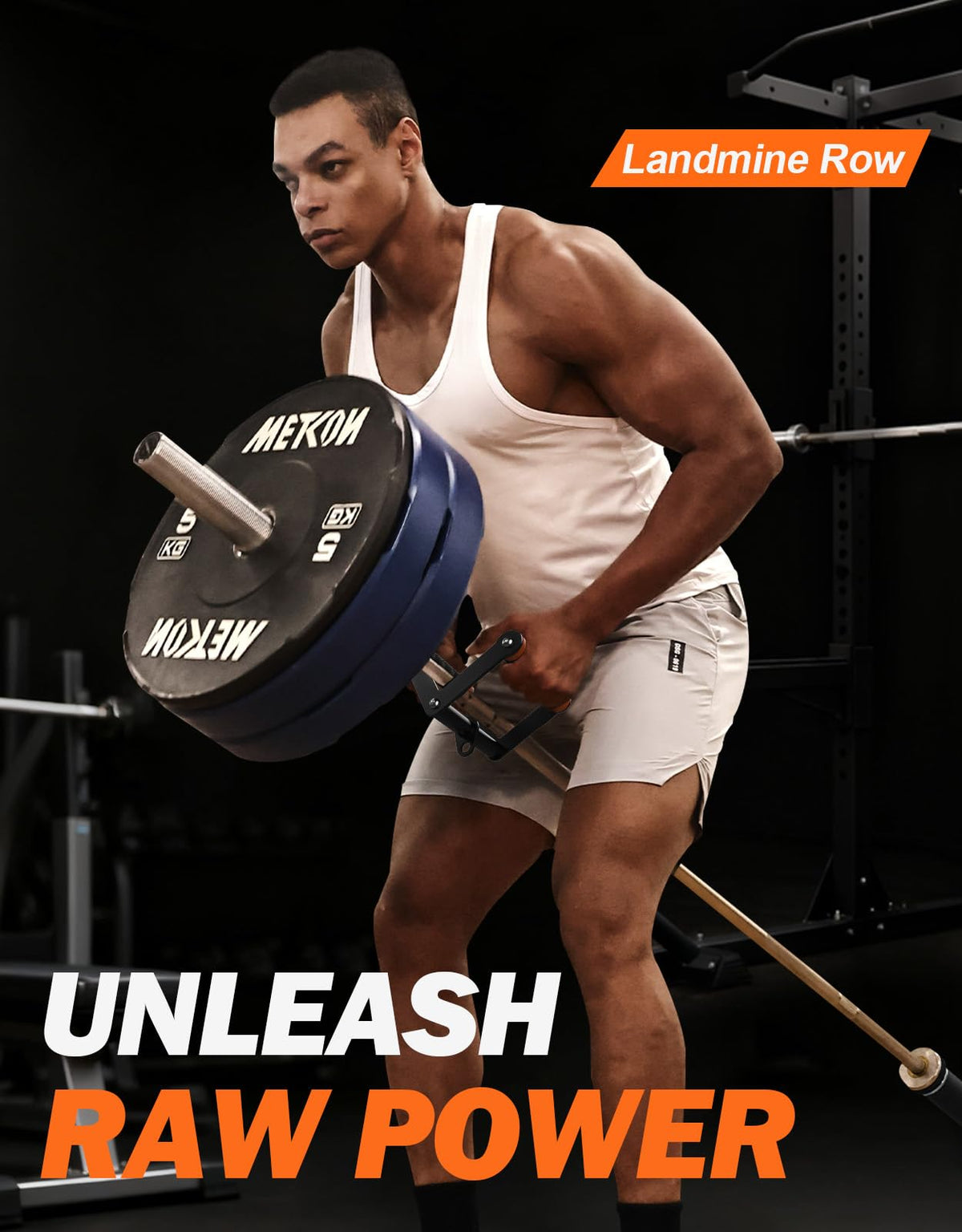 Fitarc Double D Row Handle Cable Attachment for Gym & Home Workouts, V Bar Cable Attachment with Non-Slip Grips, Orange