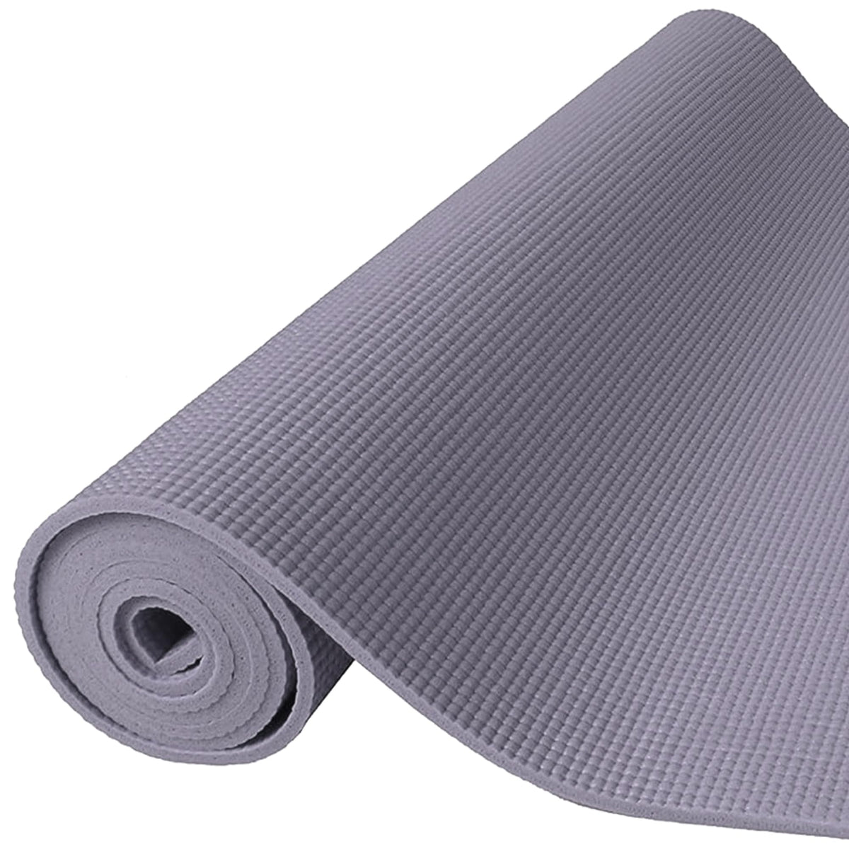 Fitvids 1/4-Inch High Density Thick Non Slip Yoga Mat with Knee Pad and Carrying Strap for Workout, Pilates, Gym Home Exercise, Grey