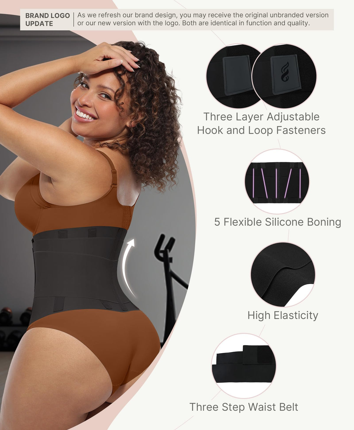 FeelinGirl Corset Perspiring Workout Waist Trainer Corset Trimmer Belt for Women Tummy Control Black M