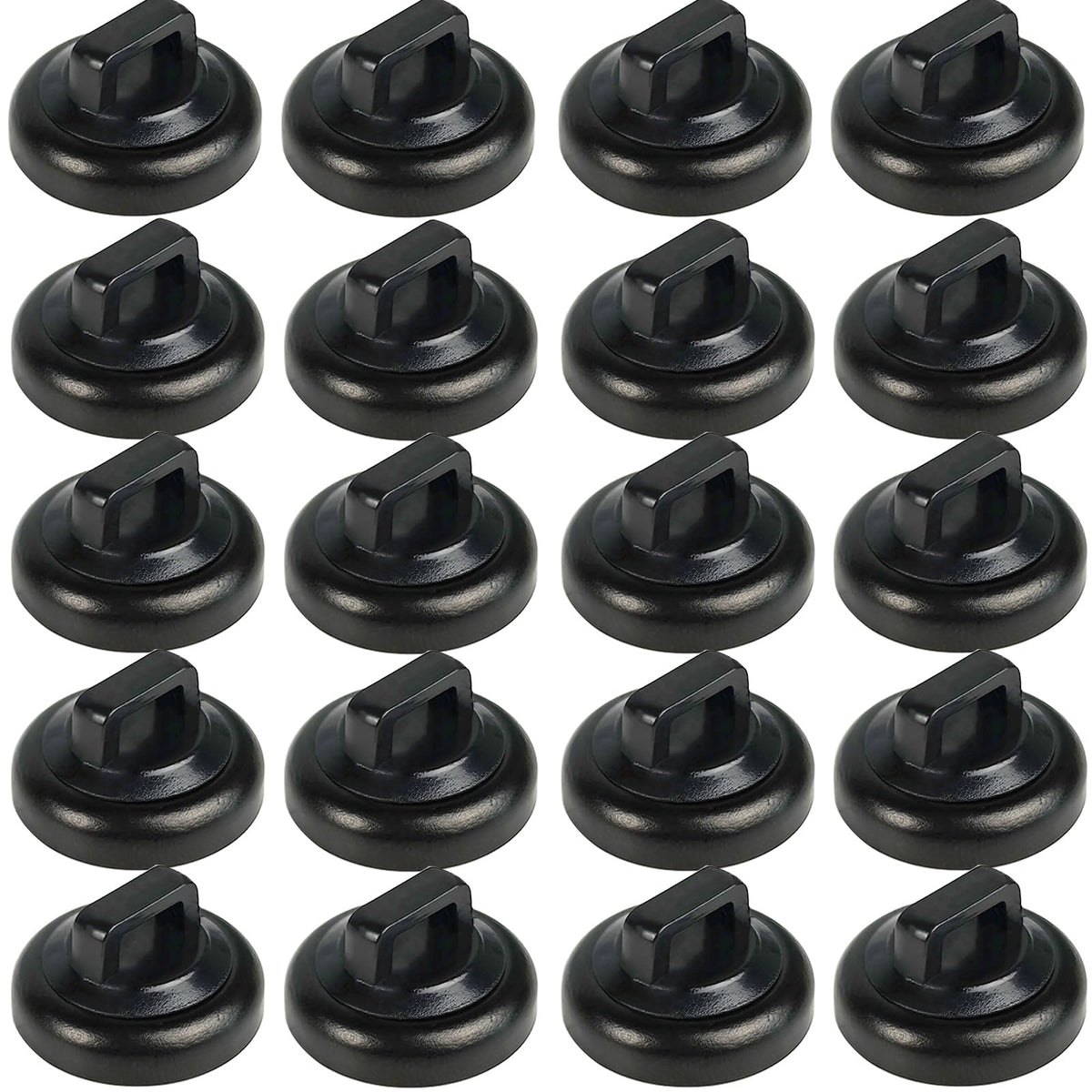 CANAANIN Magnet Zip Tie Mount Clips Magnetic Zip Ties Mount Base Holder Strong Wire Cable Holder Mount Wire Clips Management for Home Office Marine Electrical Wiring (D19 20 Pcs)