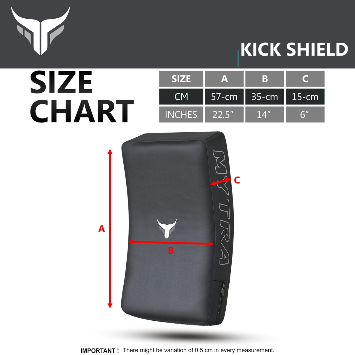 Mytra Fusion Kick Shield Curved MMA Strike Shield Muay Thai Training Strike pad Kicking Striking Shield Focus for Kickboxing Taekwondo & Martial Arts x 1 Single Unit (Black)