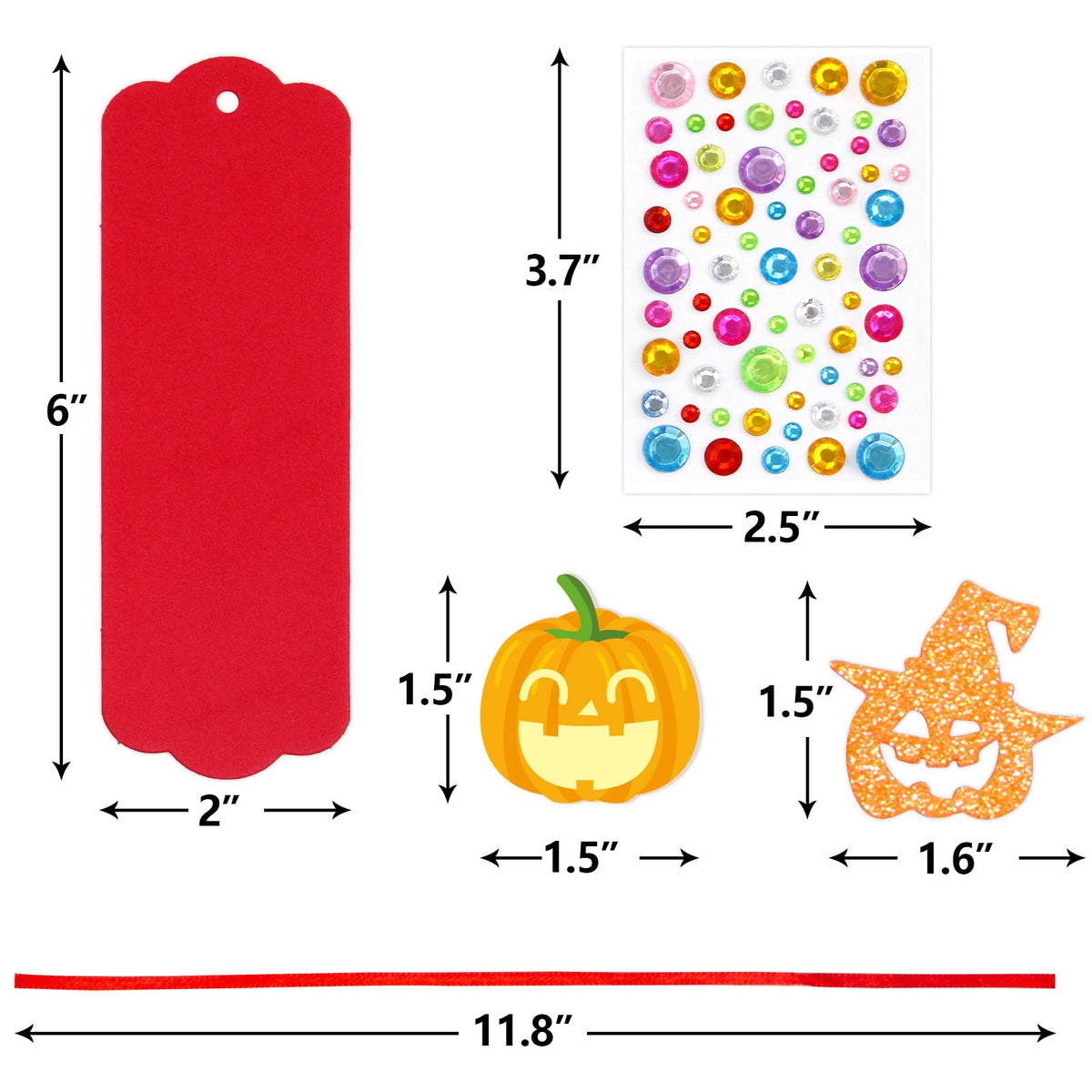 Fancy Land 36 Sets Halloween Crafts for Kids Ages 3-5 Foam DIY Bookmarks Craft Kit Halloween Party Favors for Kids Classroom Activities