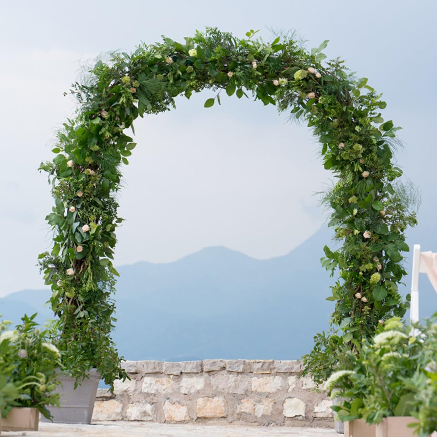 Metal Garden Arch Wedding Trellis for Climbing Plants Pergola Arbor for Roses & Various Flowers Bridal Party Backdrop Stand (Size: 140x240x40CM)