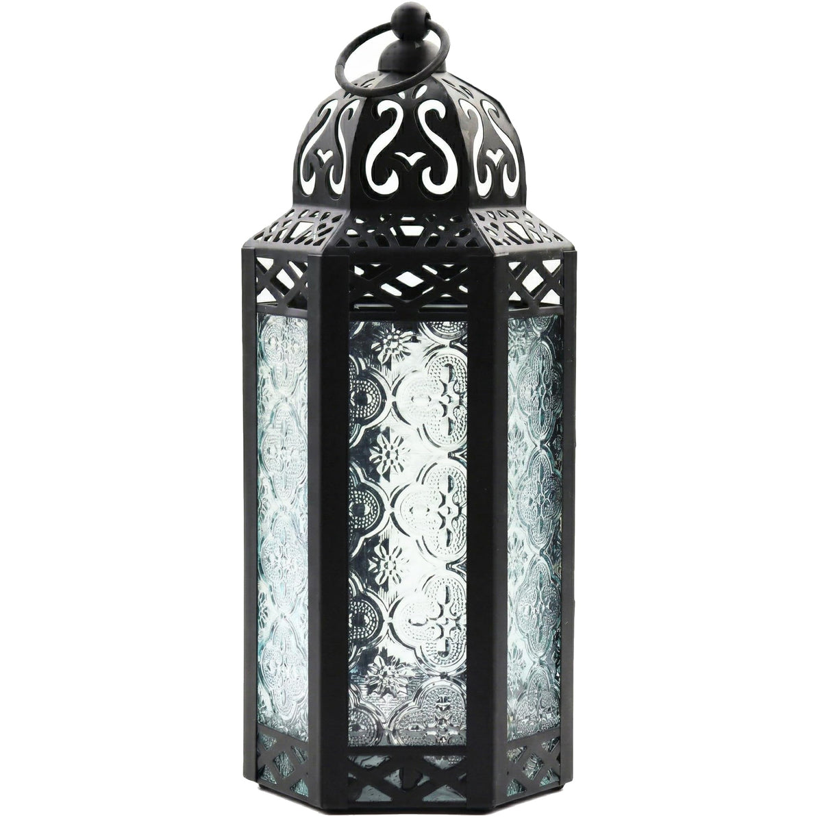 Vela Lanterns Decorative Indoor Moroccan Candle Holder, Clear, M