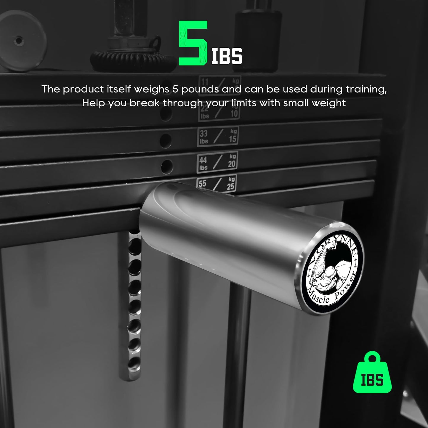 Vorynne Weight Stack Pin Extender for Gym Cable Machine & Home Gym, Ø 10 mm, Allowing Additional Olympic Weight Plates, Made of Durable Steel for Secure and Long-Lasting Use