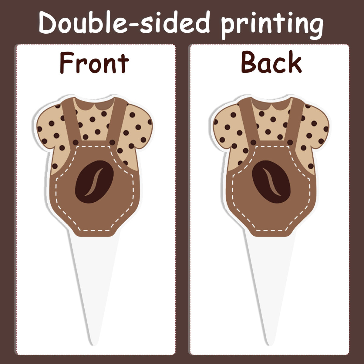 A Baby is Brewing Cupcake Toppers, Coffee Theme Baby Shower Decorations, 48 Pack, Brown Gender Reveal Party Supplies with Coffee Cup and Baby Bottle Picks