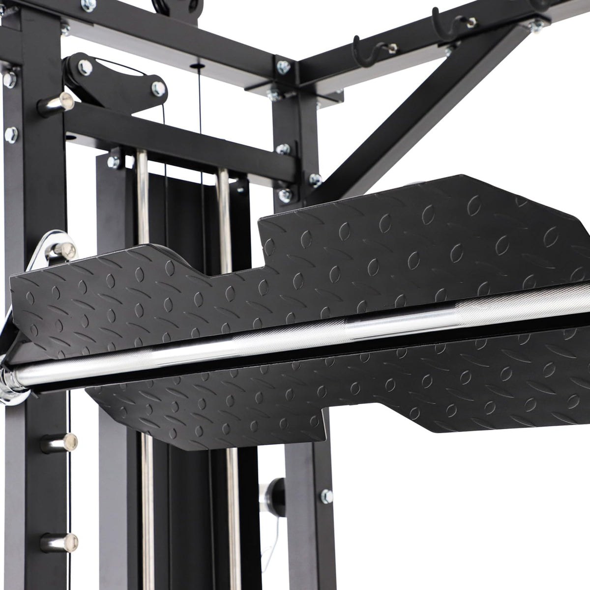 Altas Strength Light Commercial Smith Machine Home Gym with Pulley System Squat Rack Pull-Up Bar Total Body Cage Workout Equipment Tower Weight Lifting Leg Press Strength Training 3087B
