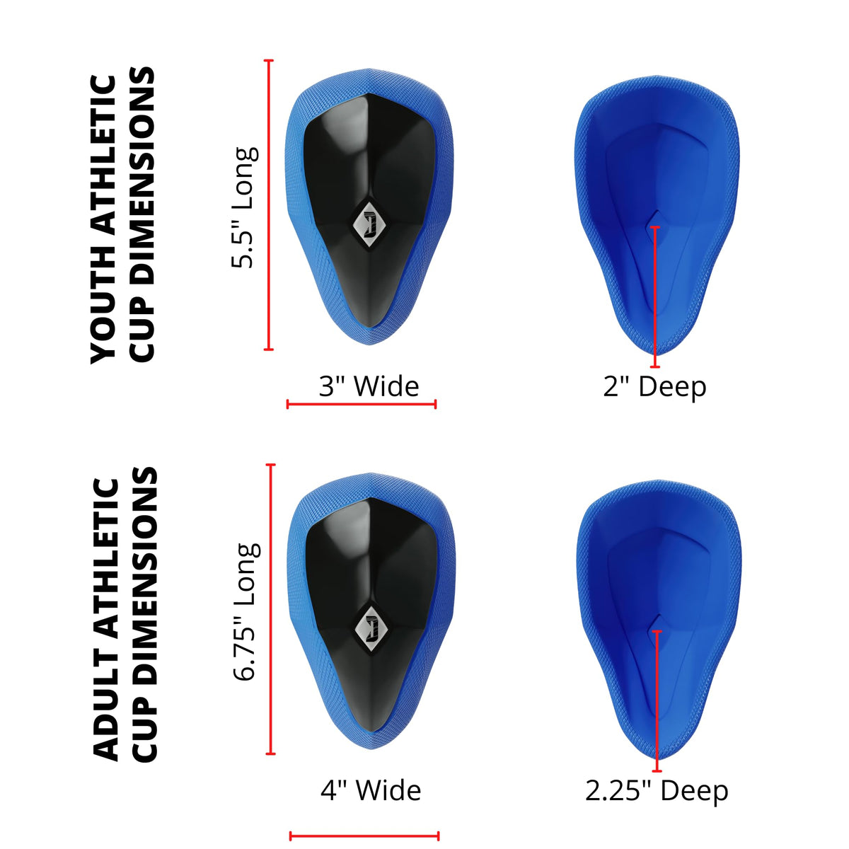 Diamond MMA Youth Boys' Athletic Cup Groin Protector w/Soft Rim ó Shock Absorbent, No-Shift