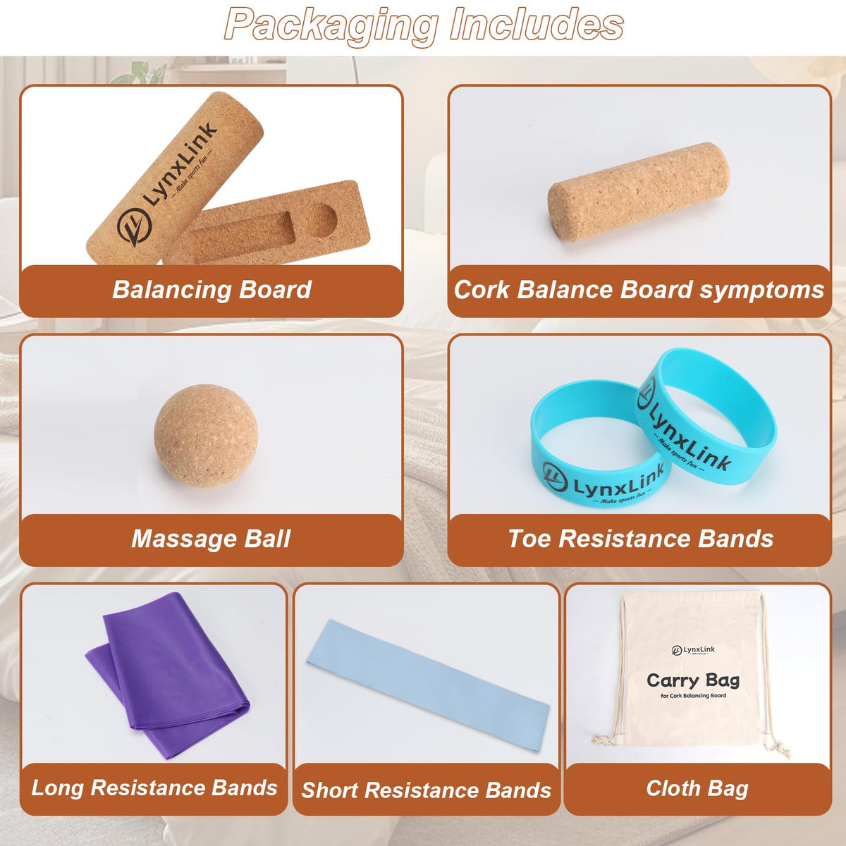 Cork Balancing Board Foot Restoration and Balance Kit with Massage Ball & Resistance Bands – Plantar Fasciitis Recovery, Improve Foot Health | Sports & Outdoors Balance Boards