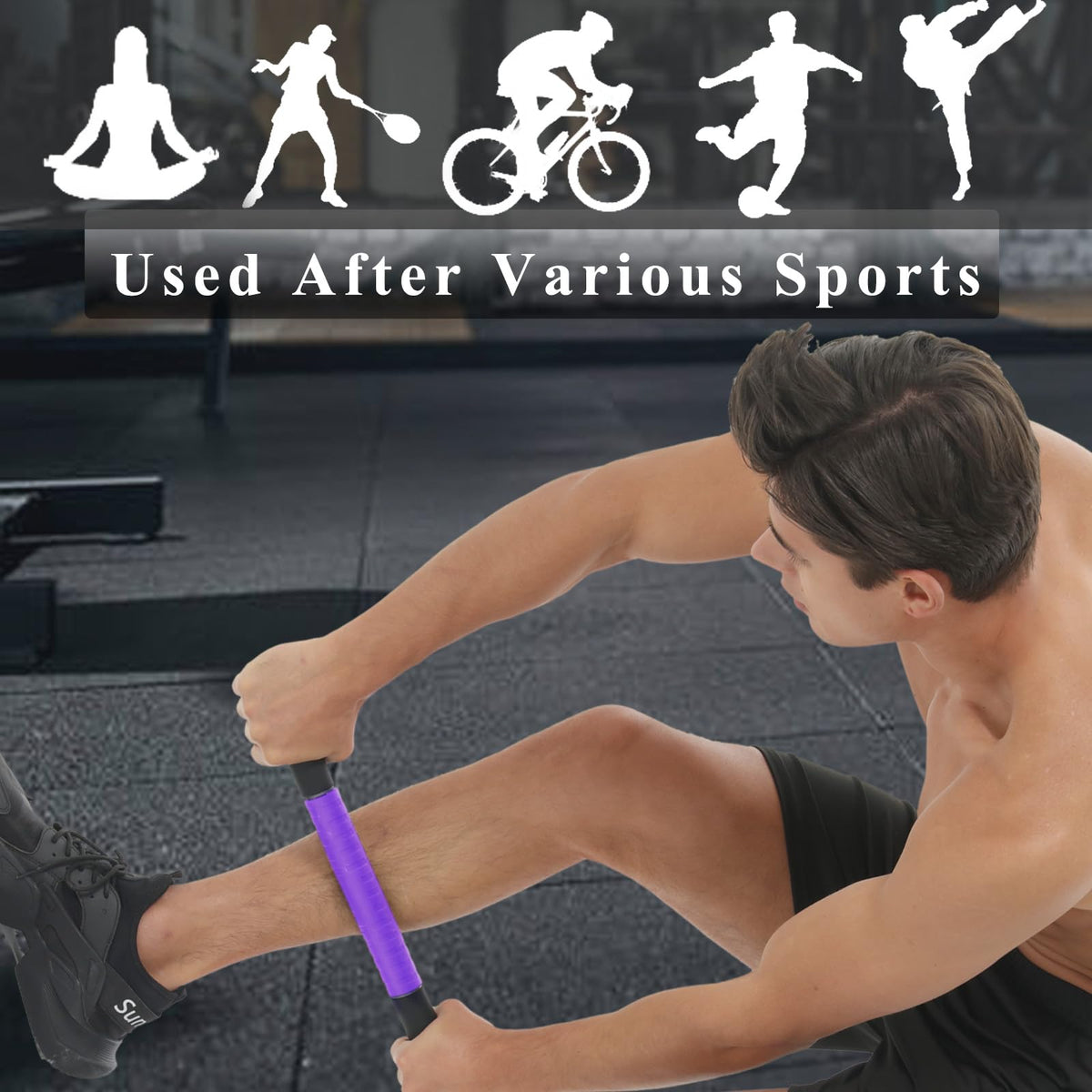 Muscle Roller Massage Stick for Legs Massager Roller-Calf Roller Deep Tissue Release Muscle Soreness, Trigger Points for Legs, Neck, Calves, Thighs, Shins, Back