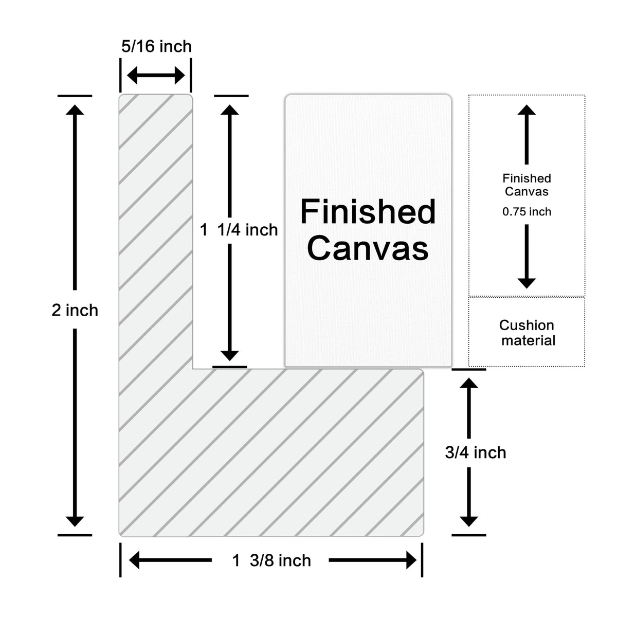 Canvas Floater Frame for Finished Canvas Art, 1.25" Deep Floating Shadow Gap Design, Floating Frame for Canvas Art, Modern Gallery Style Wall Decor, Hardware Included (Champagne Gold, 11x14)