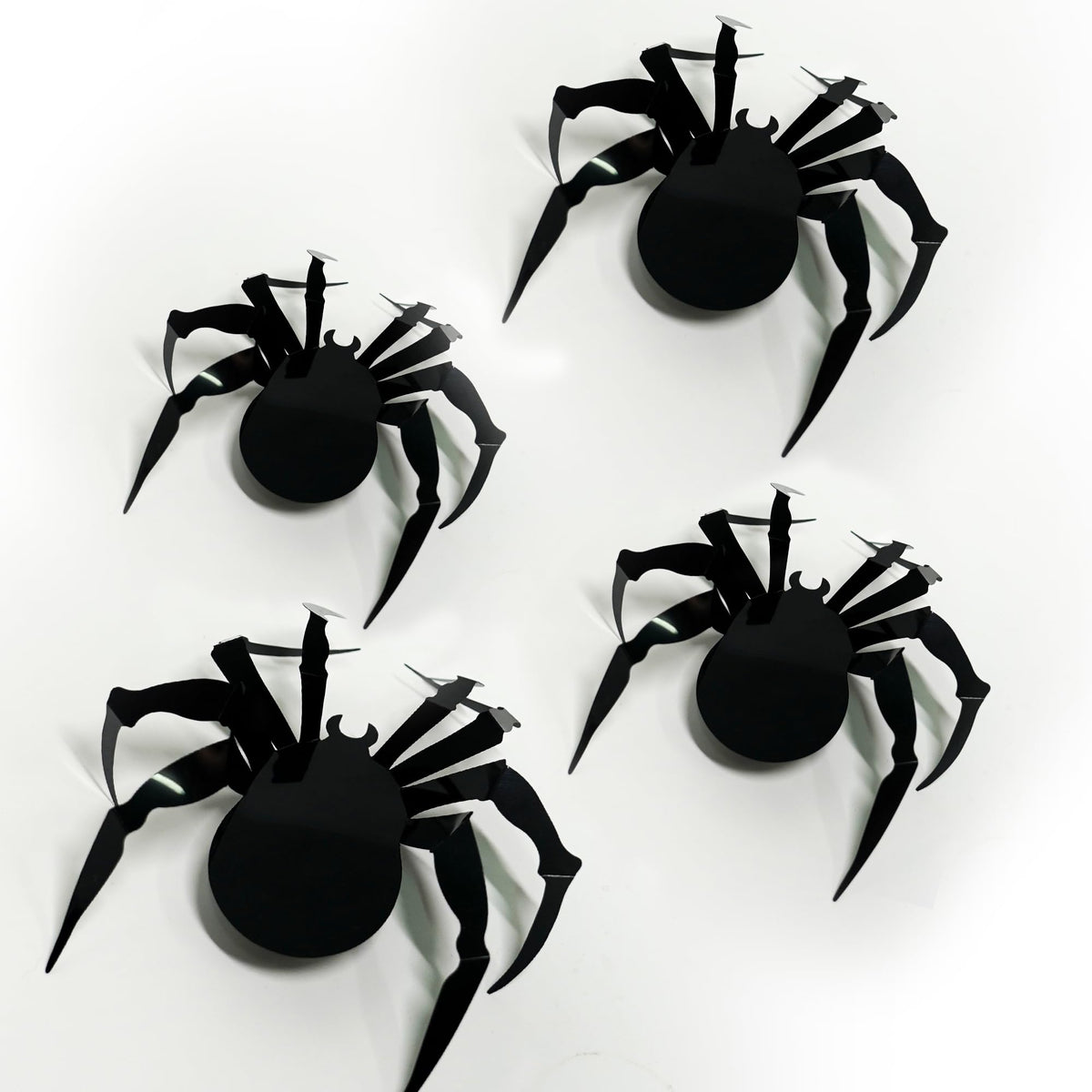 Dazzle Bright 36 Pcs LED Halloween 3D Spider Decorations Wall Stickers, 4 Different Size Removable PVC Wall Sticker for Indoor Home Window Decor Party Supplies