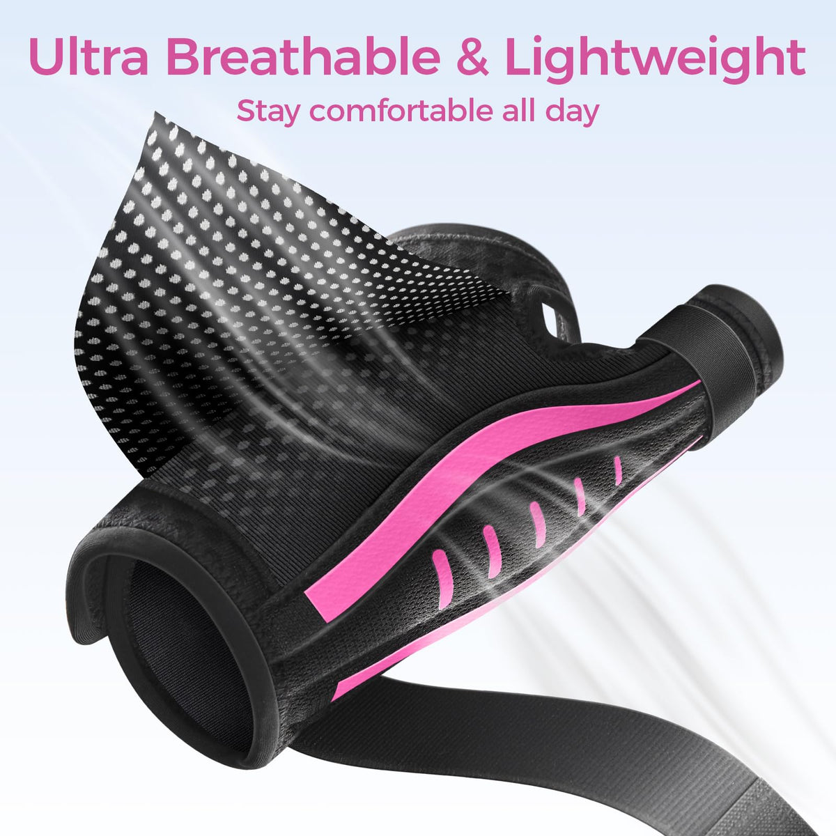 Thumb Brace Right/Left Hand, Thumb Spica Splint Hand Brace for Arthritis Pain and Support, Ergonomical Thumb Stabilizer for Trigger Thumb, CMC, De Quervains Tenosynovitis Pain Relief (Pink/Black, M - Fit both hands)