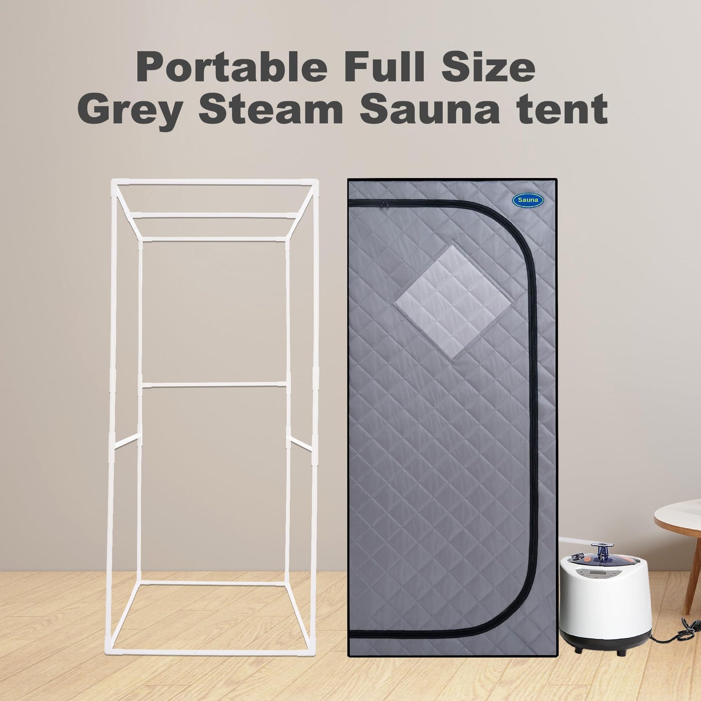 Gecheer Full-Size Portable Steam Sauna Tent for Home – Includes Steam Generator, Remote Control, Foldable Chair, Timer, 360° Steam Nozzles, FCC Certified, Easy Setup in 10 Minutes