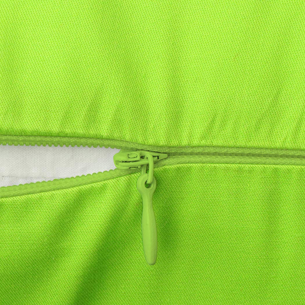Coddsmz 4 Pack Decorative 100% Cotton Pillow Covers Square Cushion Cover Solid DIY Throw Pillowcase for Home Bed Sofa Halloween Christmas,Light Green,4 Pack-18" x 18"/45x45cm