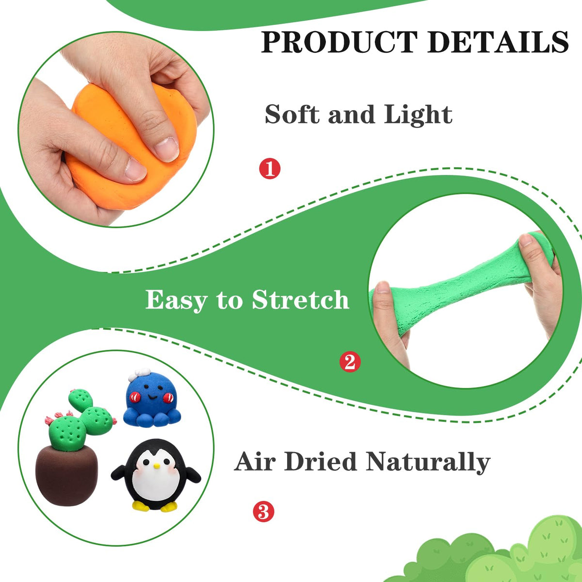 WinnerWhy 72 Pcs 38oz Air Dry Clay Modeling Magic Ultra Light Modeling Clay for Kids DIY for Sculpting Air Dry School Gift(Bright Color)