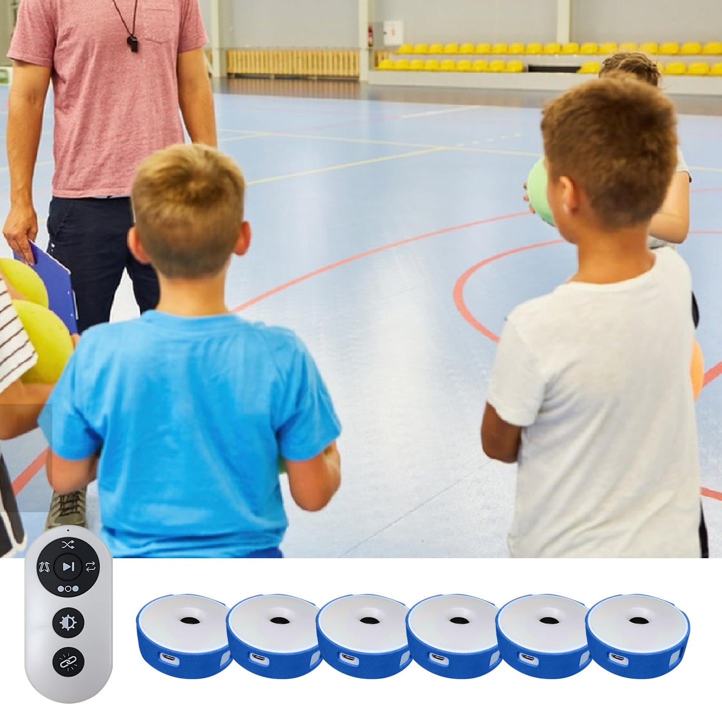 VLBPCR 6Pcs/Pk Agile Reaction Training Lamp Set, Blue Shell Sport Reaction Training Light Speed Equipment Quick Reaction Lights Enhancing Speed and Agility Tools
