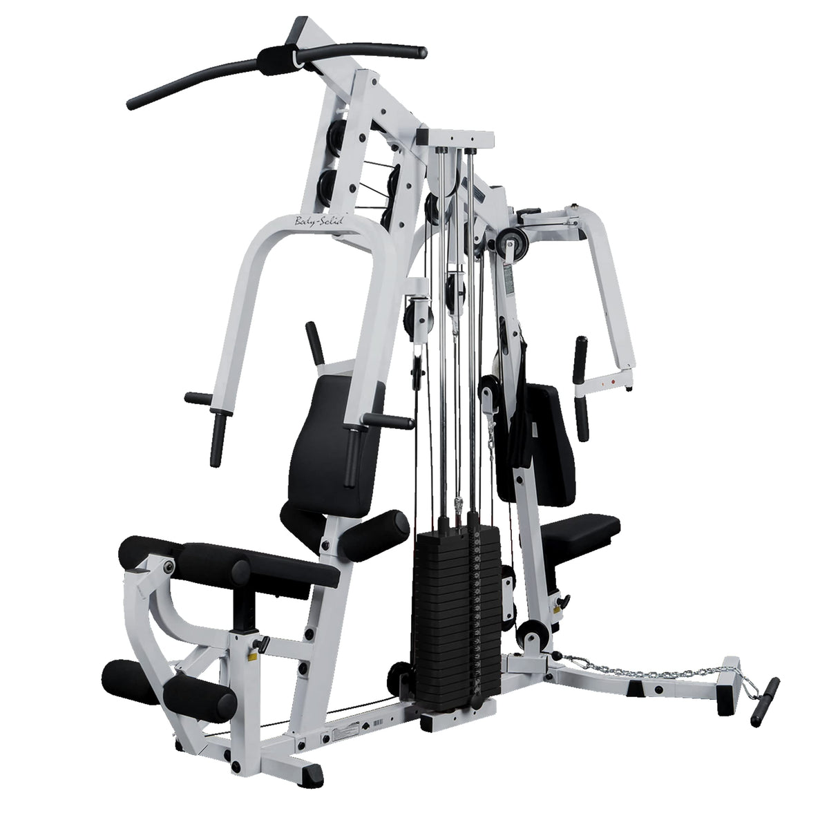 Body-Solid Multi-Station, Single Weight Stack Home Gym Machine, Arm & Leg Strength Training Functional Exercise Workout Station for Weight Lifting and Bodybuilding 310lbs. Black Weight Stack