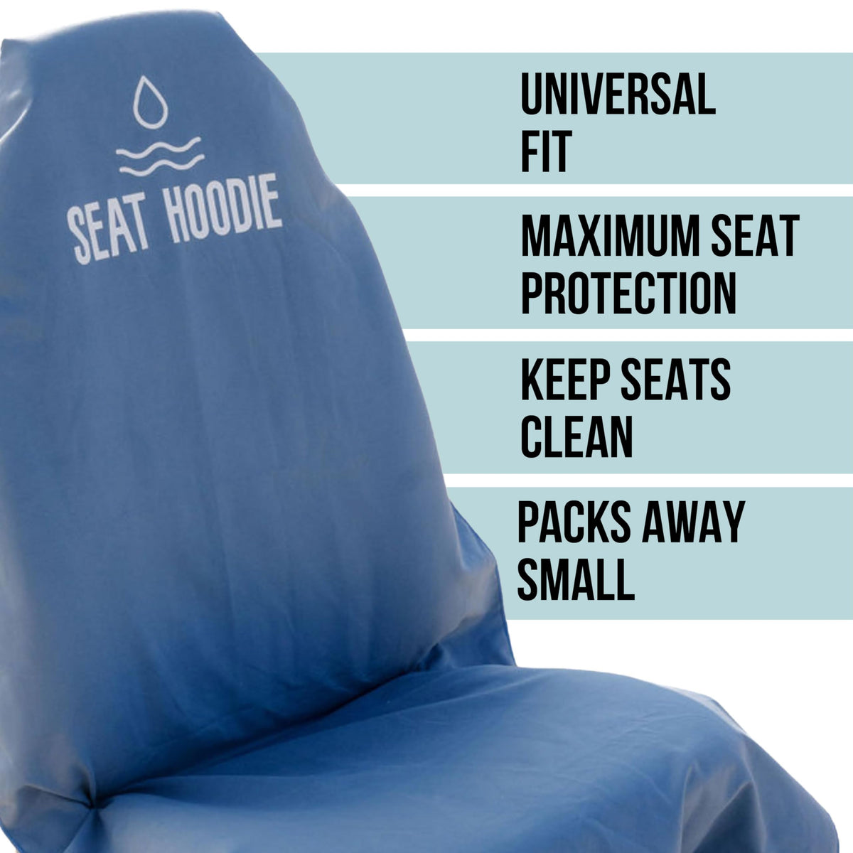 Seat Hoodie Car Seat Towel | Premium Microfiber Towel Seat Covers for Cars | Universal Fit & Machine Washable | Portable Car Seat Towel Cover After Gym, Yoga, Beach Grey