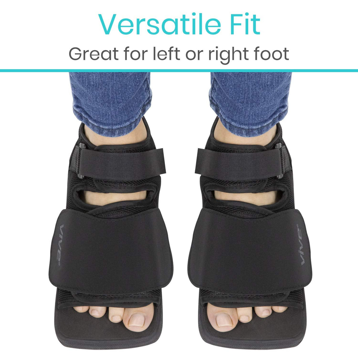 Vive Wedge Post-Op Shoe - Offloading Boot for Heel or Ankle Pain - Medical Foot Recovery for Bone or Soft Tissue Surgery, Fracture, Plantar Fasciitis, Ulcerations, Feet (Medium)
