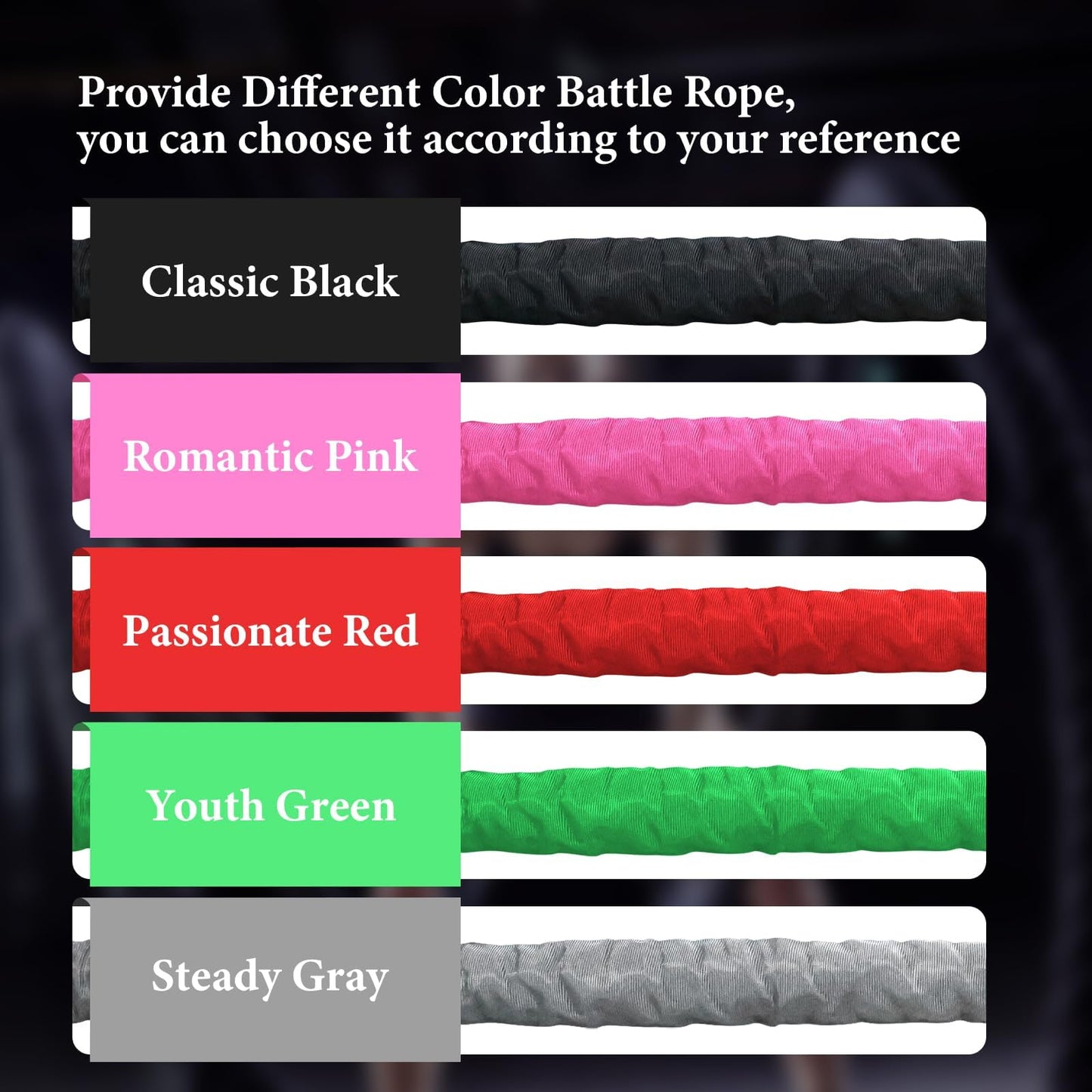 1 inch 30ft Pink Battle Rope Workout Rope Battle Ropes for Home Gym Exercise for Working Out for Exercise Training Weighted Workout